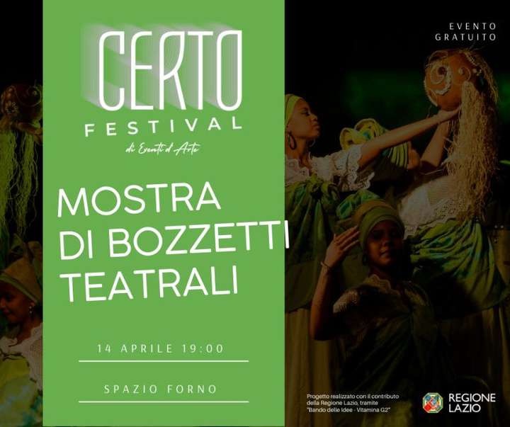 Locandina Certo Festival, mostra di bozzetti teatrali
